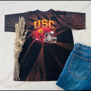 L- Youths USC football Bleached T shirt